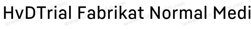 HvDTrial Fabrikat Normal Medium字体转换